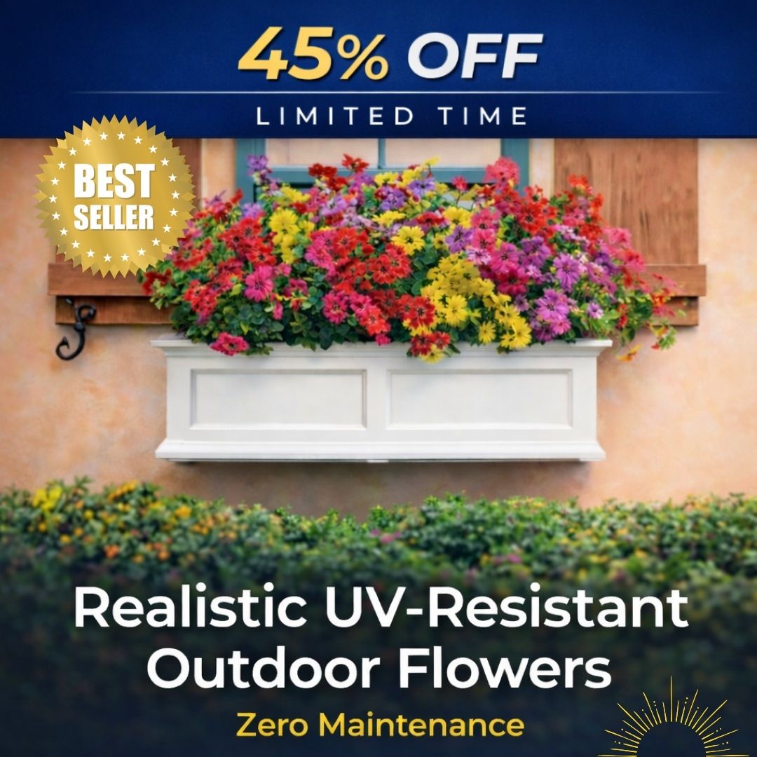🎁 Limited-Time Offer 🔥 Realistic UV-Resistant Outdoor Flowers – Zero Maintenance