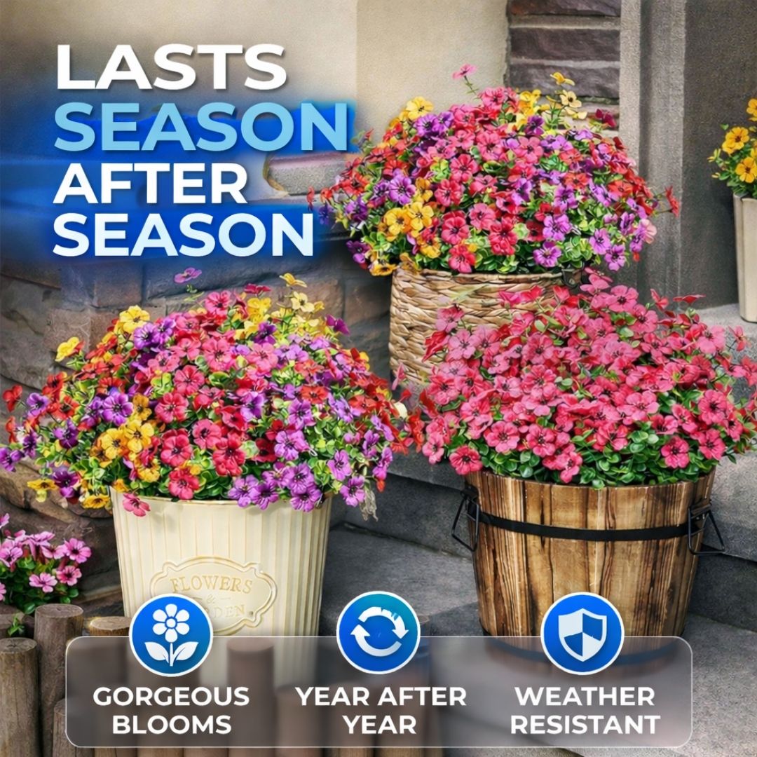 🎁 Limited-Time Offer 🔥 Realistic UV-Resistant Outdoor Flowers – Zero Maintenance